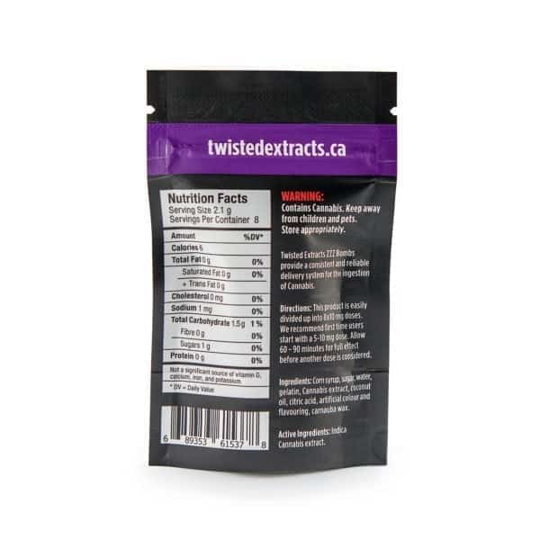 twisted extracts – thc indica blue raspberry bomb (80mg)