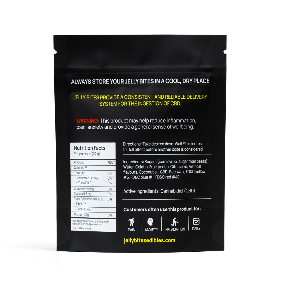 twisted extracts – cbd jelly bites (500mg cbd) – light & fruity mix