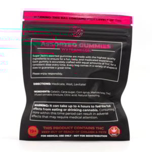 sugar jack’s 200mg thc assorted watermelon gummies