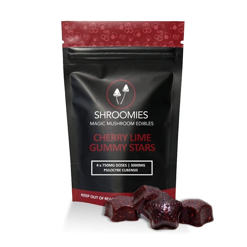 shroomies cherry lime gummy stars – 3000mg