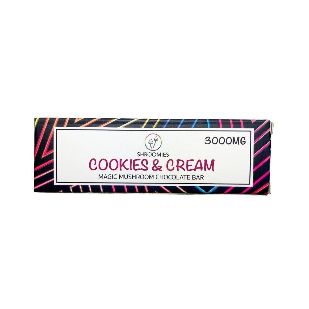 shroomies cookies and cream chocolate bar – 3000mg