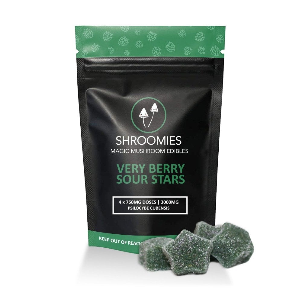 shroomies very berry sour stars – 3000mg
